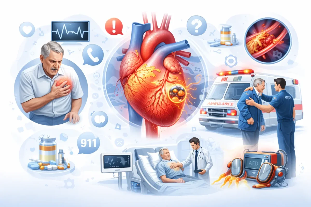 أعراض الأزمة القلبية وعلاجها 