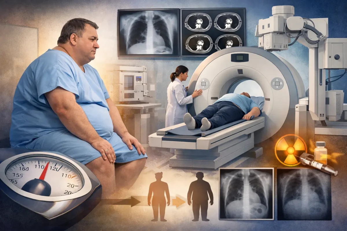 العلاقة بين وزن المريض وإجراء فحوصات الاشعة 