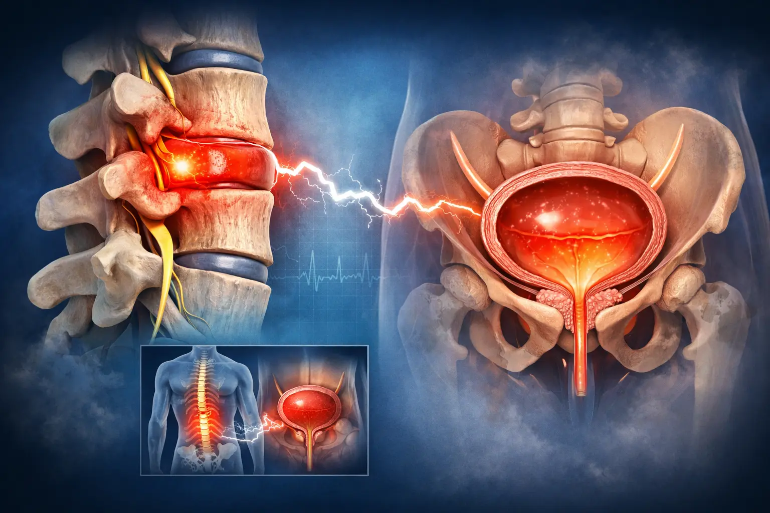 هل فقرات الظهر تؤثر على المثانة