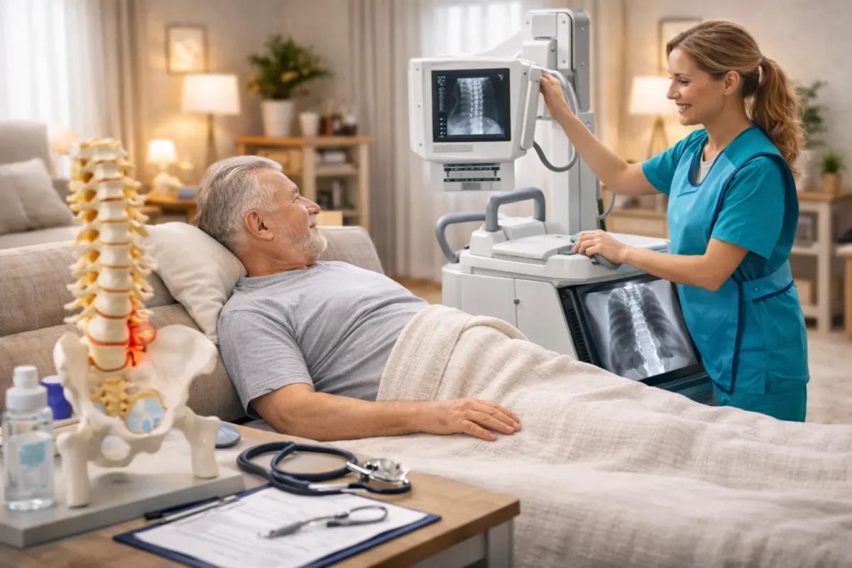 الأشعة المنزلية للعمود الفقري وتشخيص الانزلاق الغضروفي وآلام الظهر