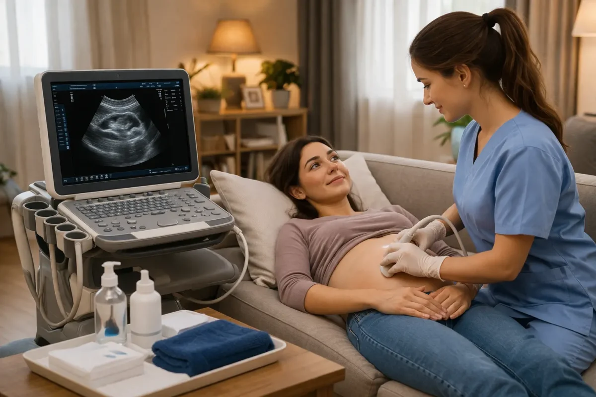 سونار على البطن والحوض في البيت