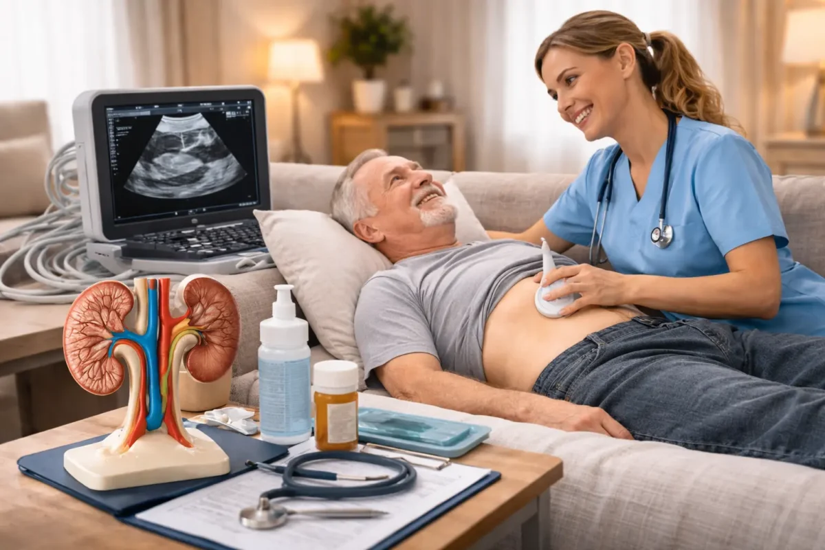 فحص الكلى والمسالك البولية عبر الأشعة المنزلية